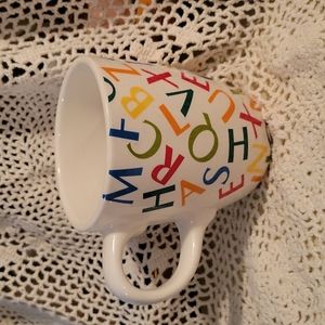Large alphabet mug